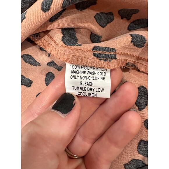 PaperMoon XS Petite Leopard Print Bow Blouse - Picture 9 of 9